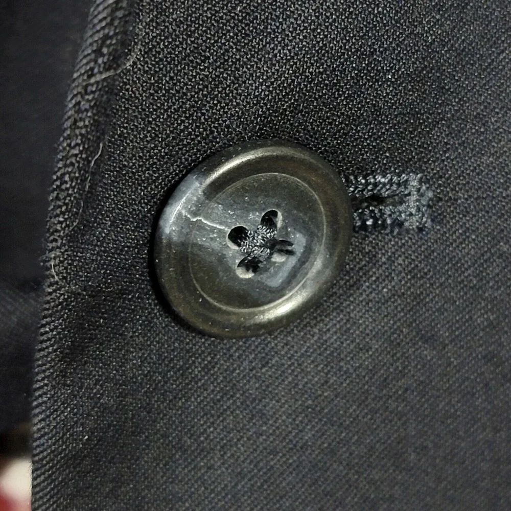 JOS A‎ BANK GORDON Men's Sport Coat Blazer Two Button Black Twill Wool Size 44L